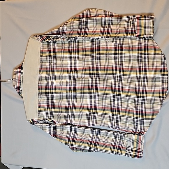 Vintage H.I.S Western Pearl Snap Shirt  sz M Plaid with  Cream accent yoke and - Picture 2 of 11